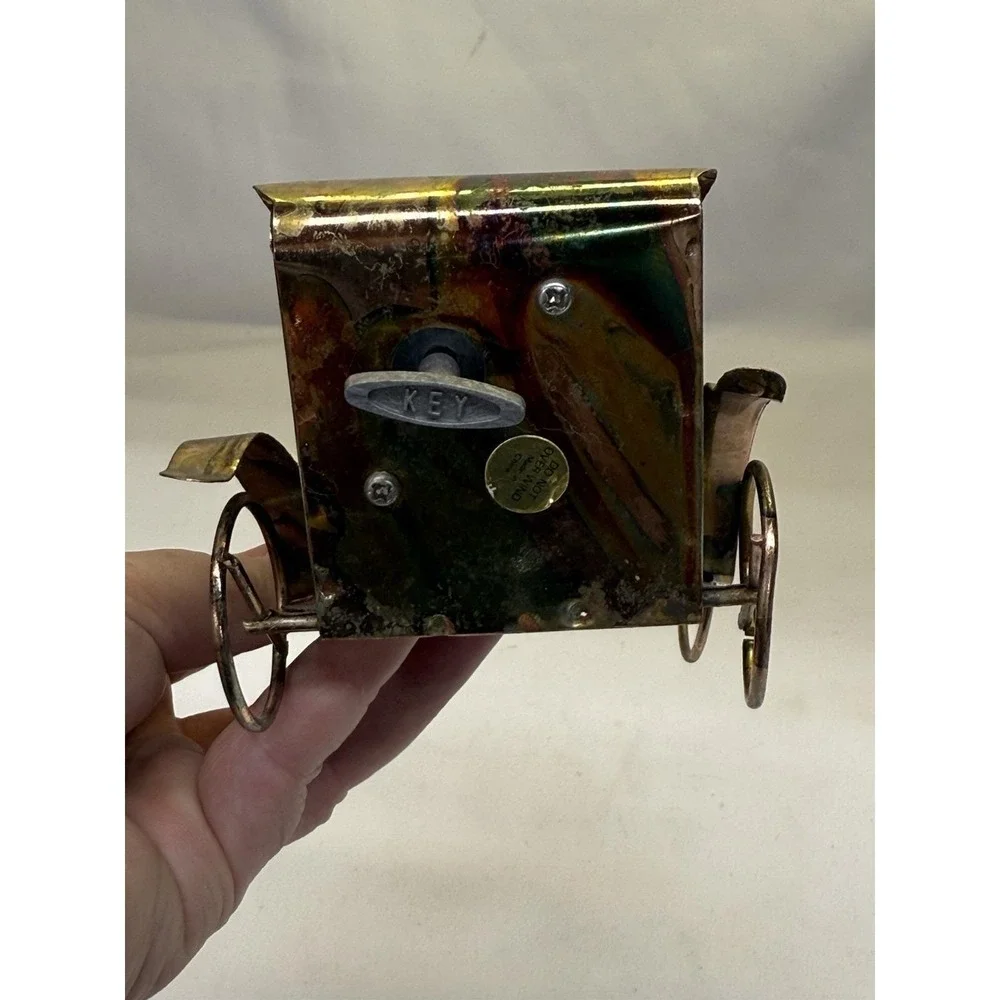 VTG Berkeley Designs Steampunk Metal Classic Car Music Box *Works Great*